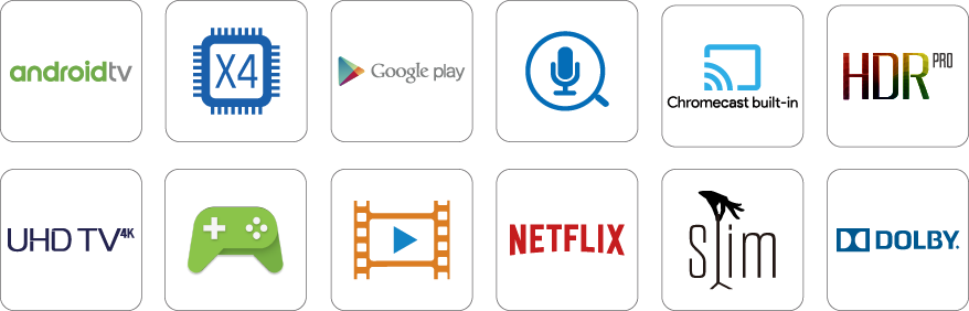 Tcl P2mus Uhd Tcl Android Tv Features - Led Smart Tv Features (878x282), Png Download