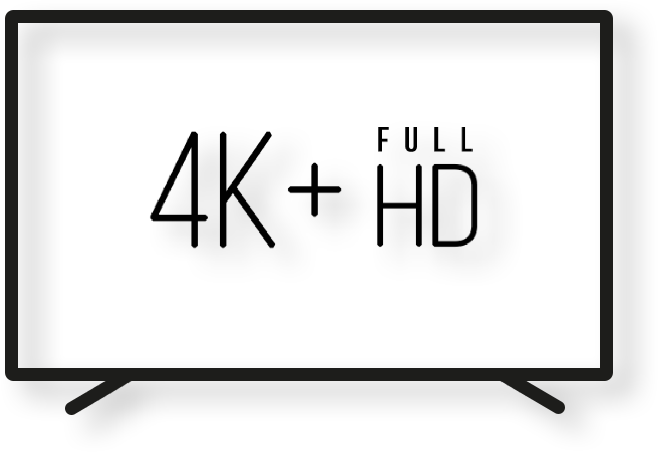 4k Full Hd - Television (2733x1879), Png Download