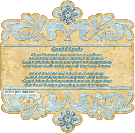 Good Friends Picture For Facebook - Good Thought Of Friend Ship (450x444), Png Download