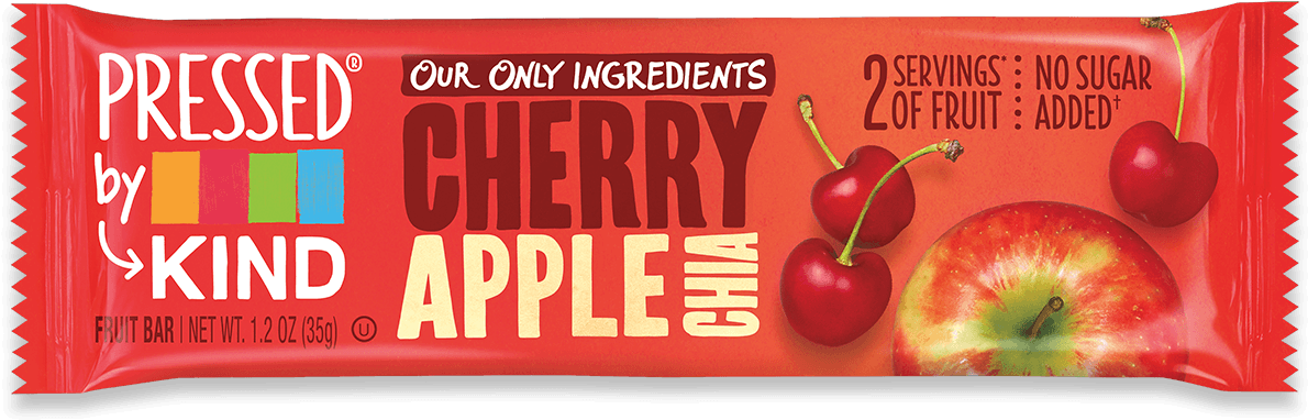 Cherry Apple Chia - Pressed By Kind Strawberry Apple Chia (1334x564), Png Download