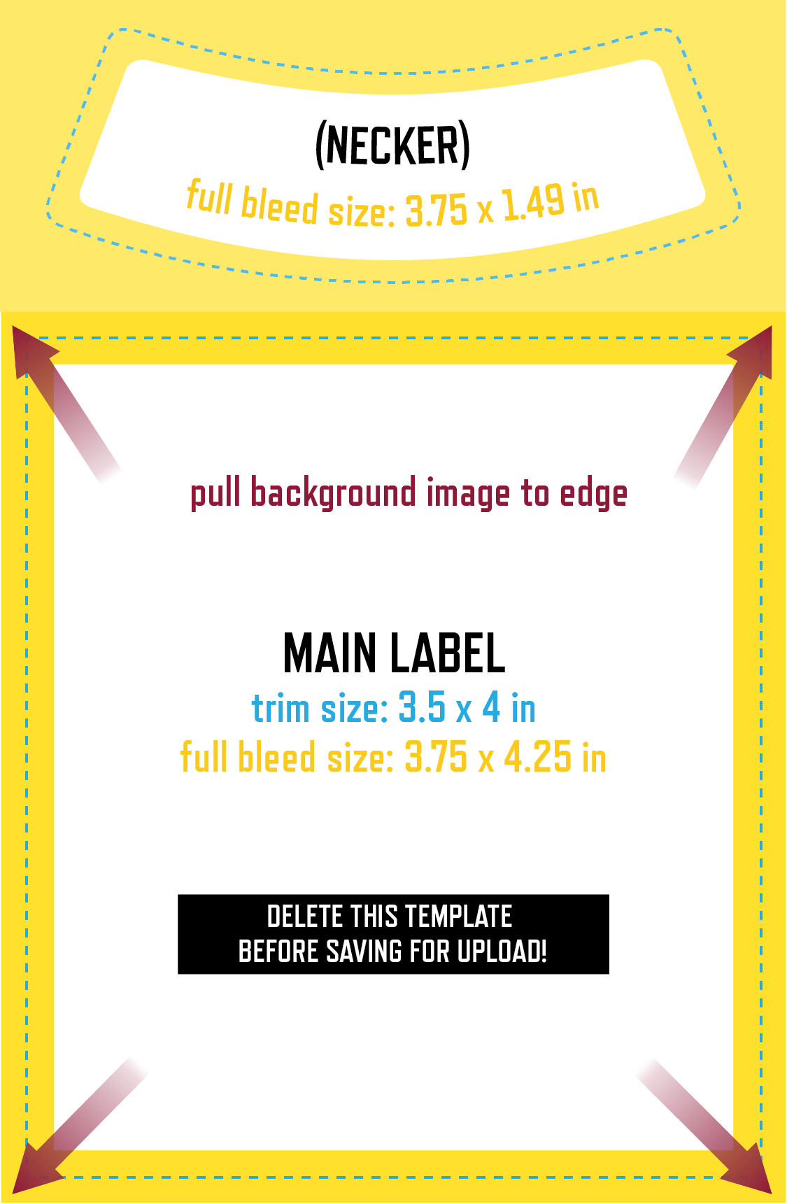 Drag To Your Desktop To Download - Beer Label Specs Bleed (1125x1721), Png Download