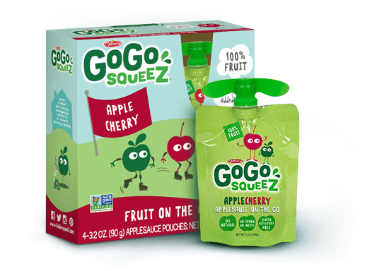 Apple Cherry Applesauce On The Go - Gogo Squeez Apple Cherry On The Go Applesauce (542x396), Png Download