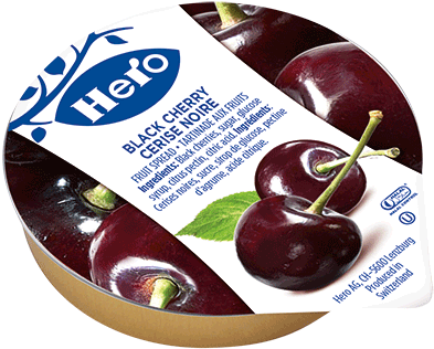 Black Cherry - Confettura Extra Hero - Pesca - Peach - 4 X 25 Gr (600x412), Png Download