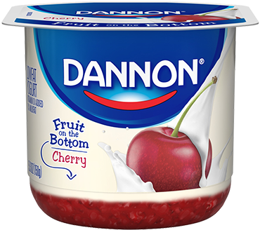 Dannon Cherry Fruit On Bottom - Dannon Yogurt Fruit On The Bottom (371x371), Png Download