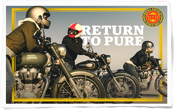 Pure Motorcycle Royal Enfield (633x388), Png Download