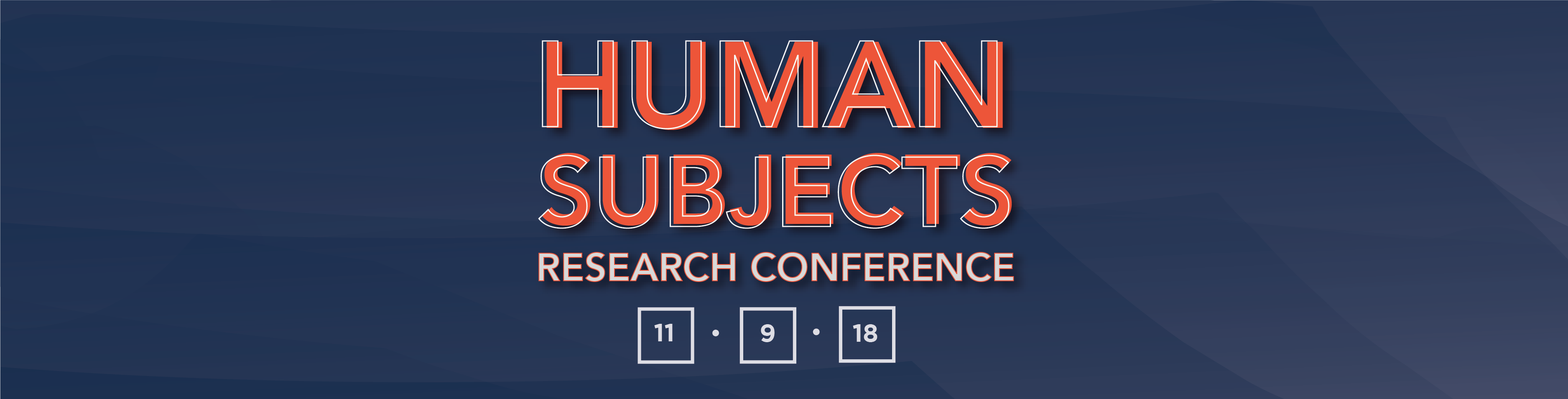 2018 Human Subjects Research Conference - Poster (3751x955), Png Download