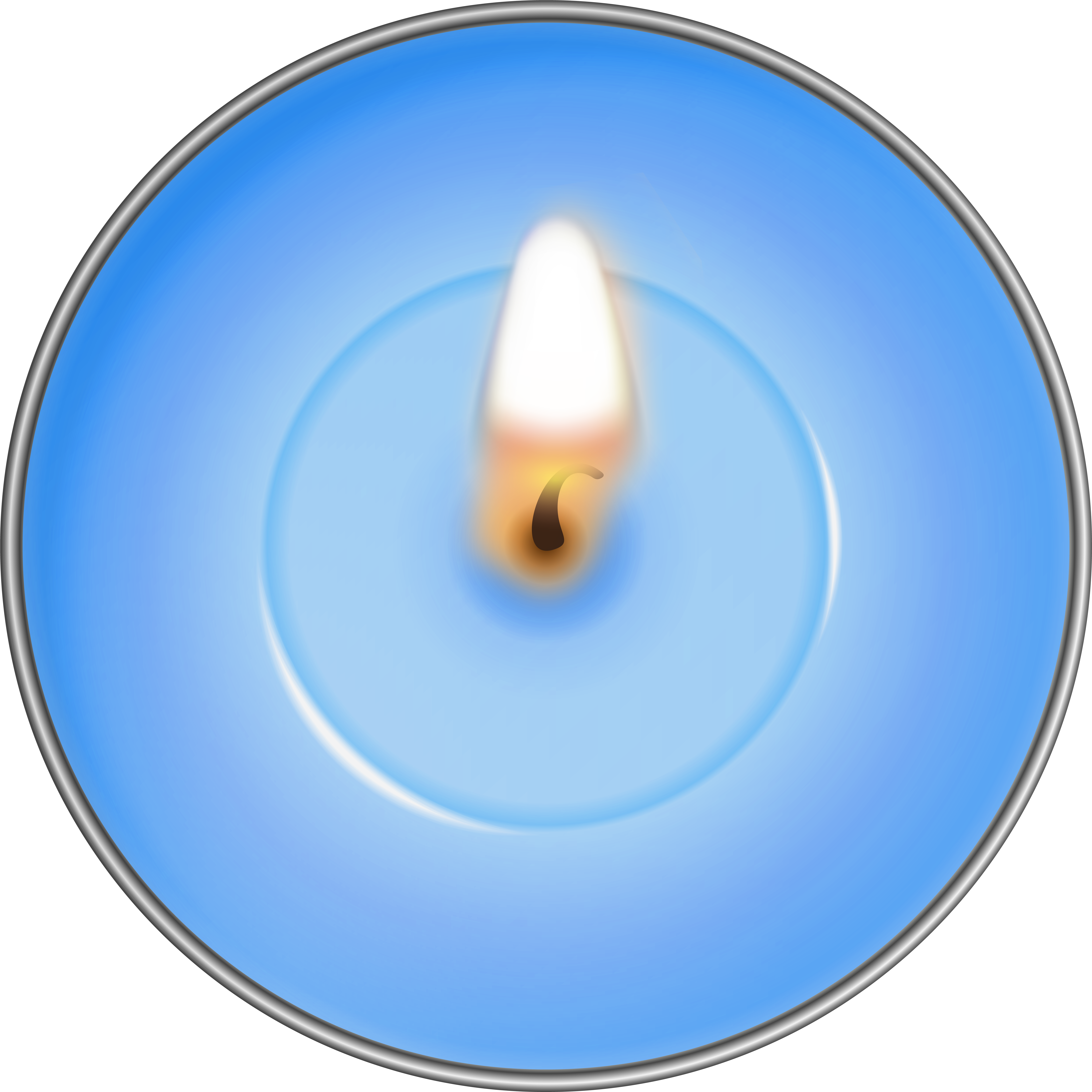 Round Blue Candle Png Clip Art (8000x8000), Png Download