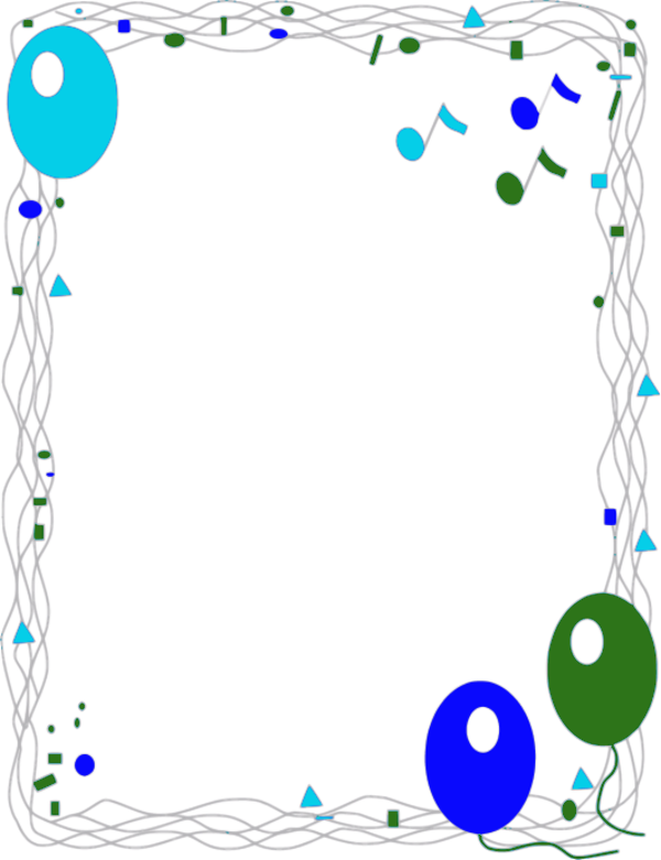 Birthday Balloon Border Clip Art - First Day At School Certificate (600x781), Png Download