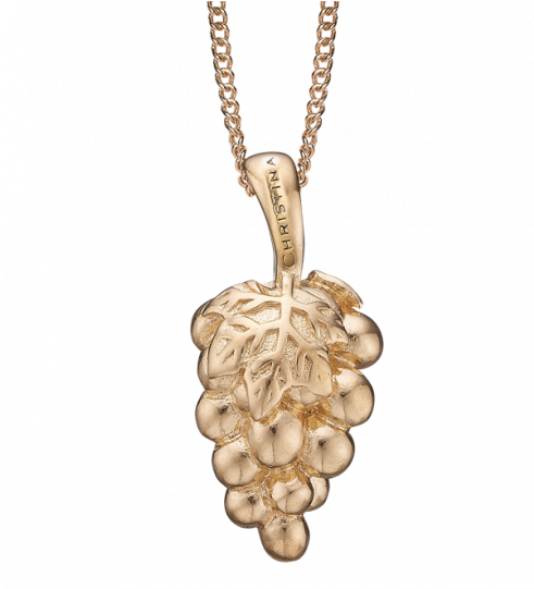 Grape, Gold Plated Silver Pendant With 40 15cm Chain - Christina Hanger 680-g05-55 (790x540), Png Download