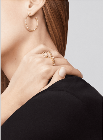 Perlée Pearls Of Gold Hoop Earrings, Small Model - Van Cleef And Arpels Hoop Dia Earrings (471x471), Png Download