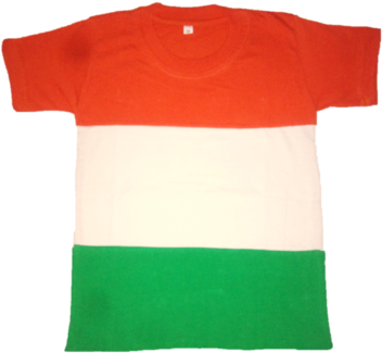 Tri Colour T Shirts - Tri Colour T Shirt (375x500), Png Download