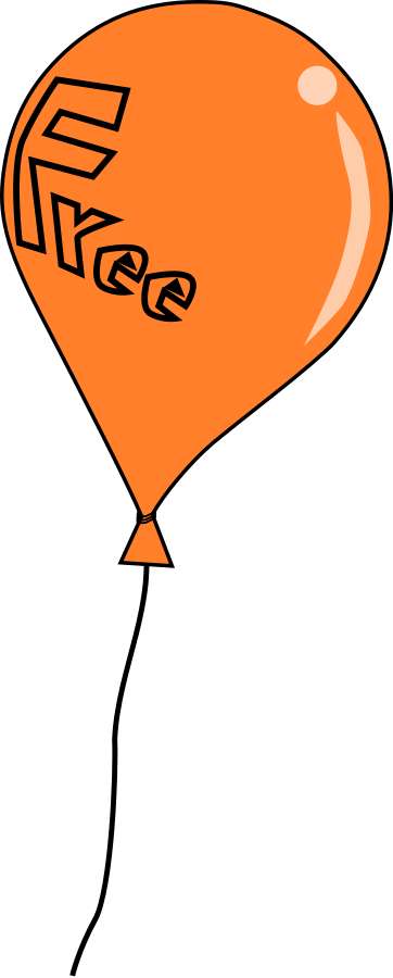 Birthday Balloon Border Clip Art Clipart - Orange Balloon Clipart (240x597), Png Download