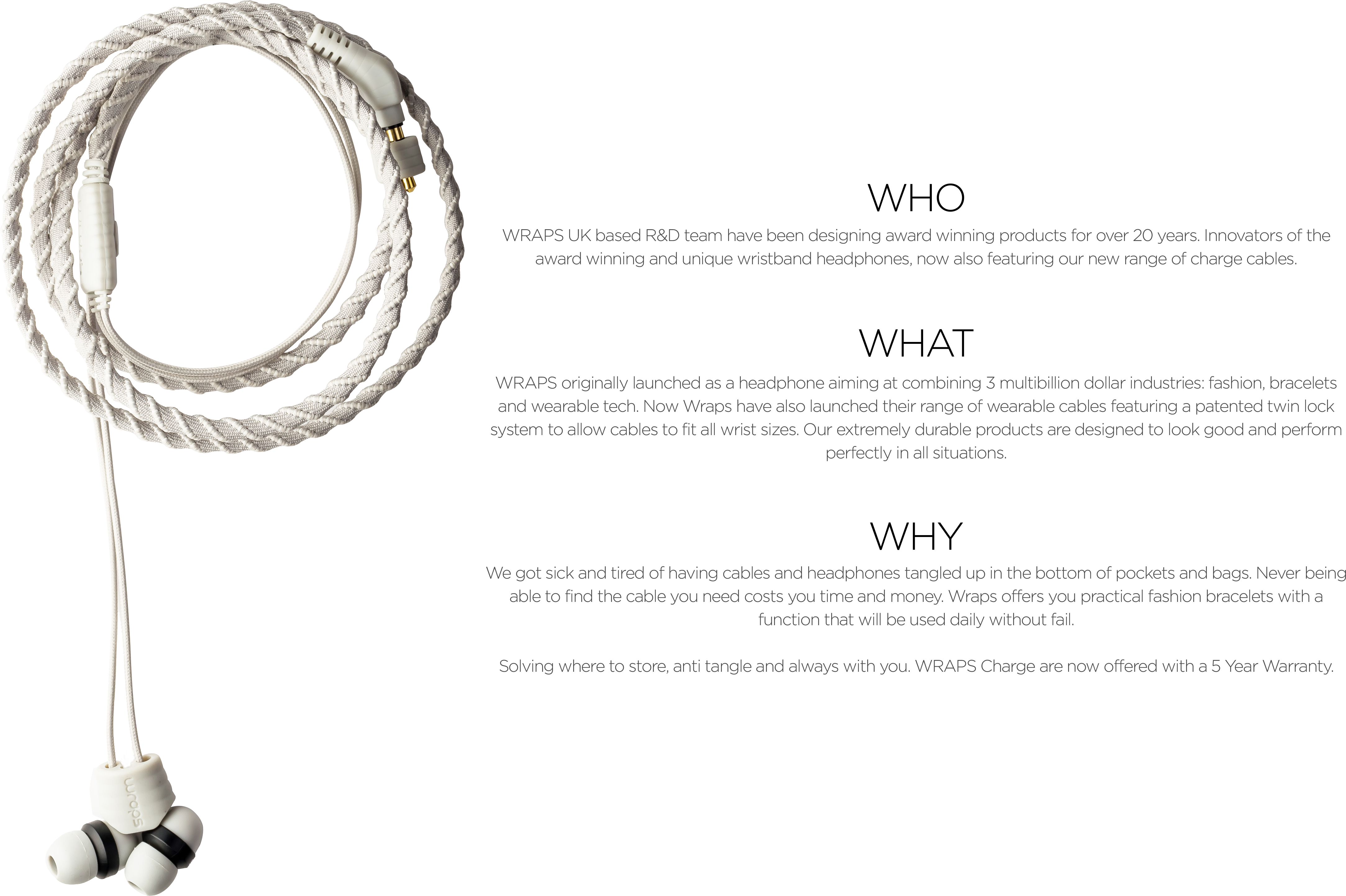 Wraps Anti Tangle Headphones - Headphones (4557x3084), Png Download