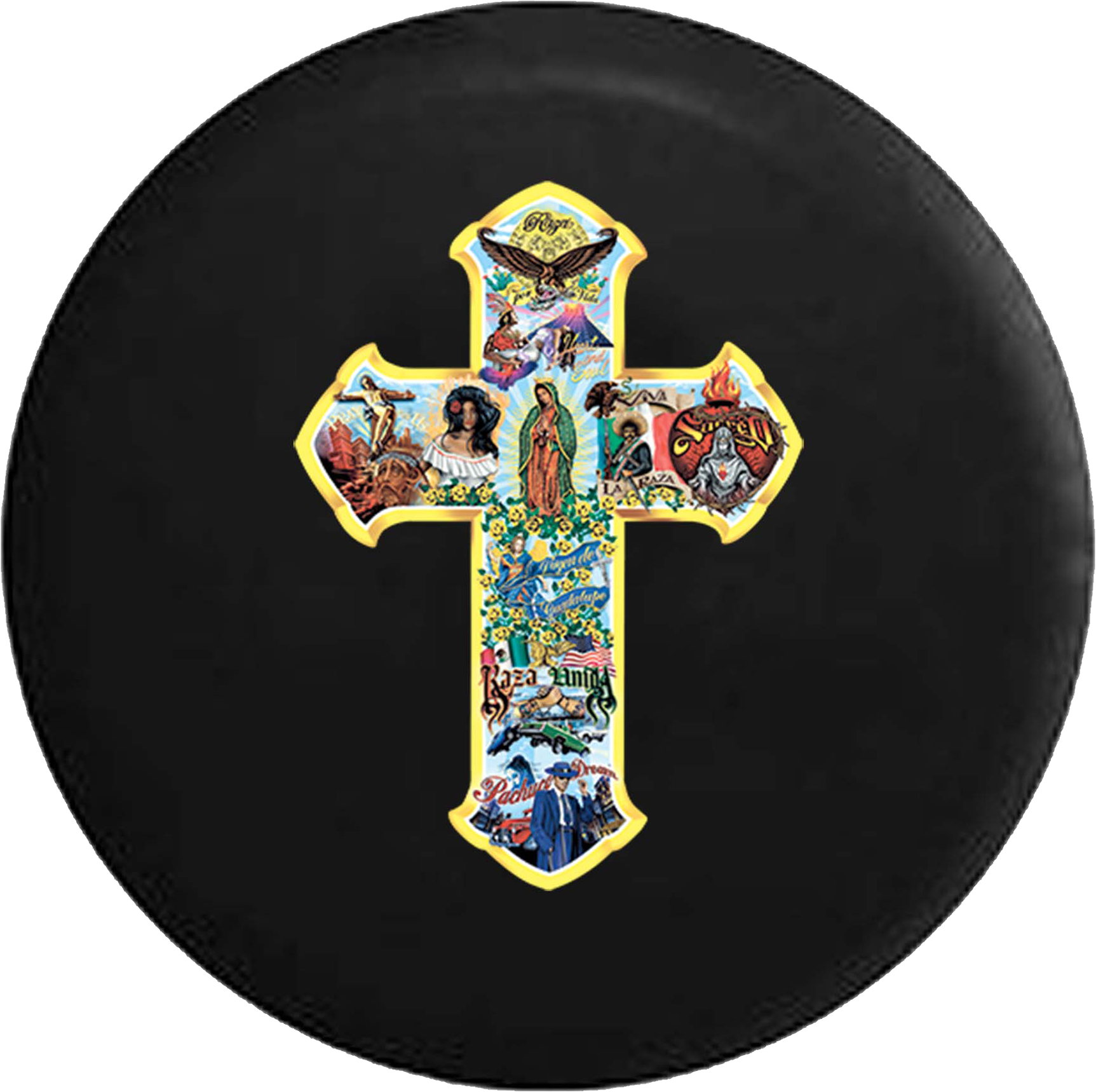 Latino Jesus Cross Religious God Bible Jeep Camper - Cross (1725x1718), Png Download