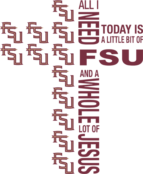 All I Need Little Fsu & Lot Jesus Cross Png & Svg - Holland Florida State (script) Tire Cover, Beige (500x667), Png Download