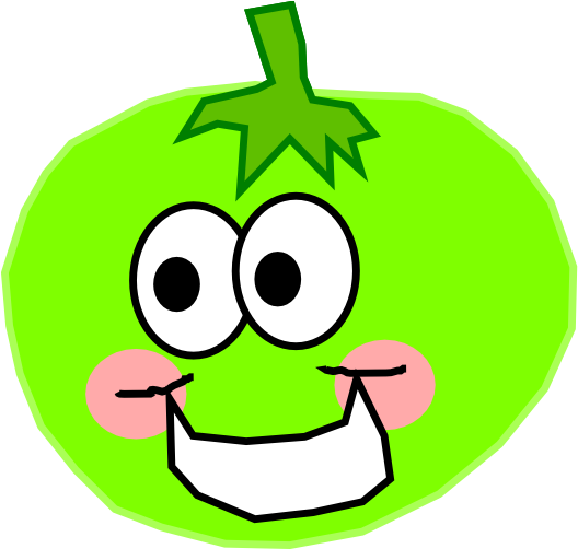 Tomato Green - Green Tomato Cartoon (600x501), Png Download