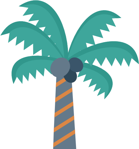Coconut Tree Free Icon - Gold Logo For Restaurant (481x513), Png Download