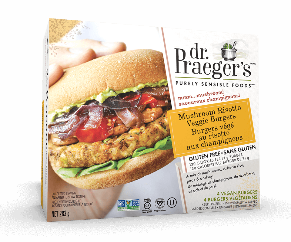 Dr Praeger's Mushroom Risotto Veggie Burgers (960x800), Png Download
