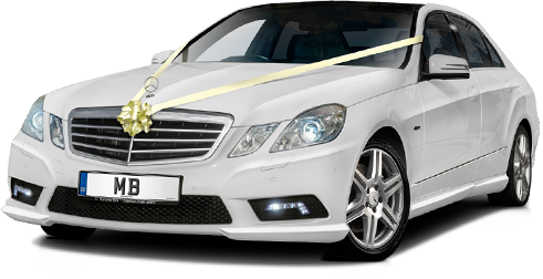 We Offer Car Hire With Chauffeur Service For Wedding - Mercedes Wedding Car Png (491x252), Png Download