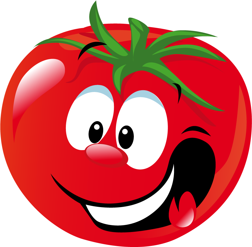 Face Clipart Tomato - Tomato Cartoon Png (948x891), Png Download