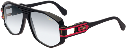 Cazal 163 Eyeglasses Color 011 Black Matt Red/black (600x450), Png Download