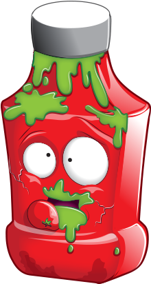 Terrible Tomato Sauce Artwork - Grossery Gang Terrible Tomato Sauce (312x448), Png Download