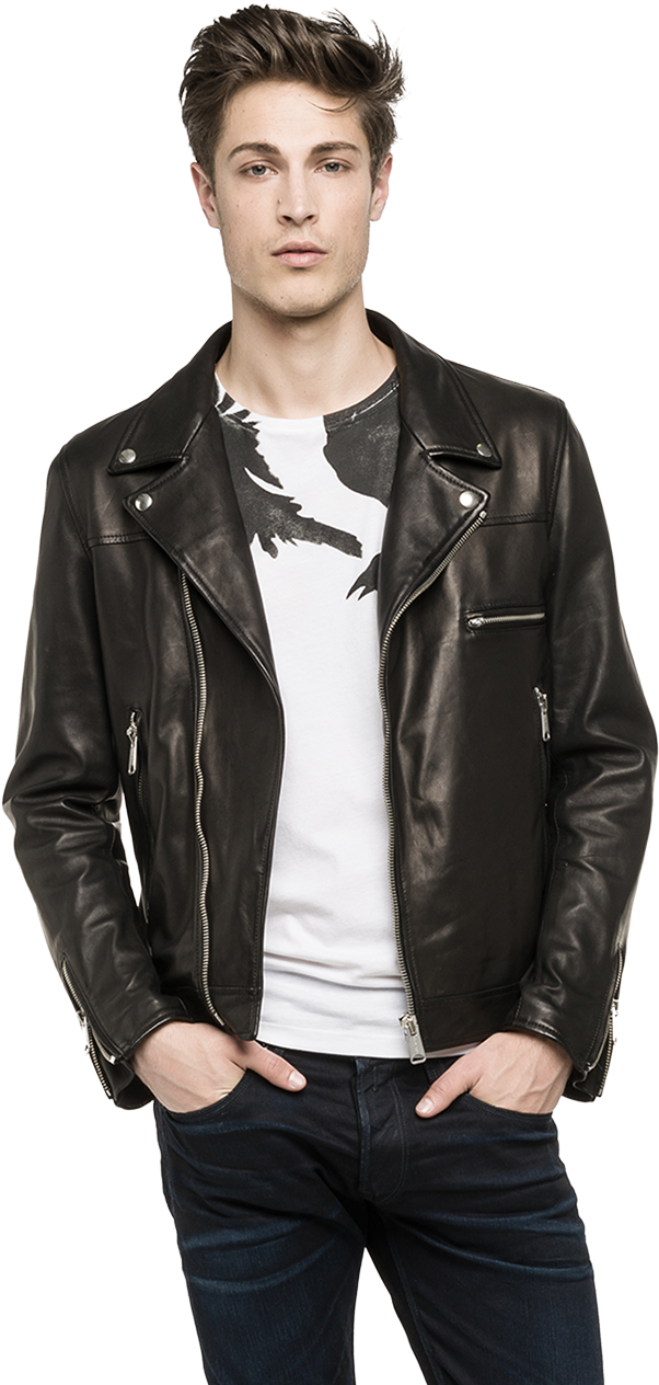 Religion Leather Jackets Men (1110x1268), Png Download