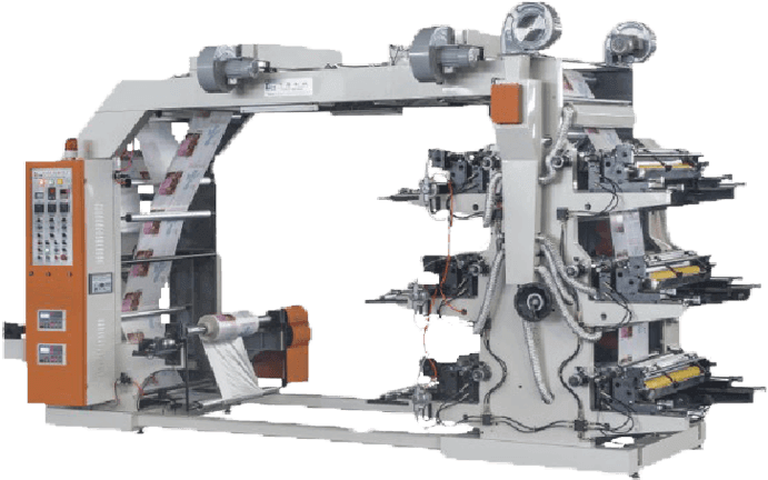 6 Colors Flexo Printing Machine For Pe Pp Film Roll - 凸版 印刷 机 (700x700), Png Download