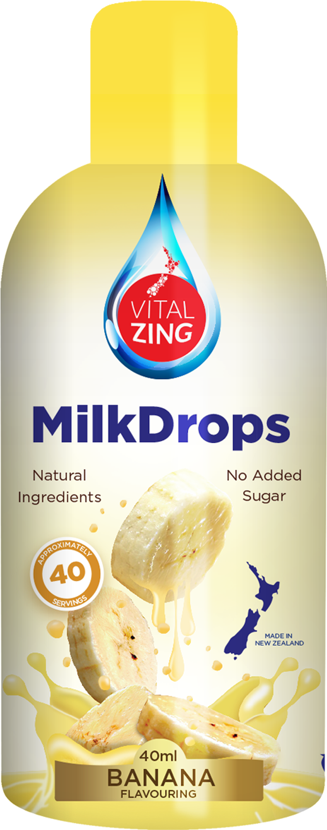 Banana Milk Flavor Enhancers - Banana Milk Drops (799x1753), Png Download