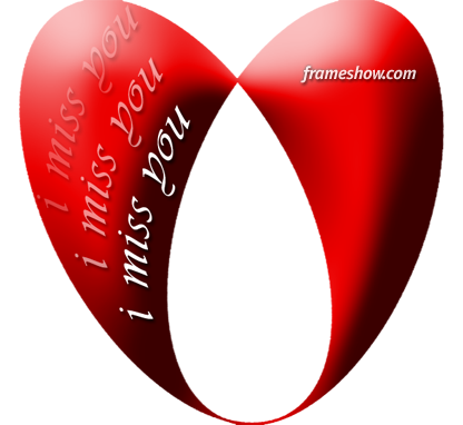 Photo Frame Show - Frame Miss U (416x382), Png Download