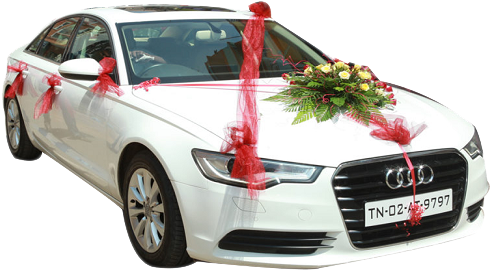 Luxury Wedding Car On Rent - Car (500x300), Png Download