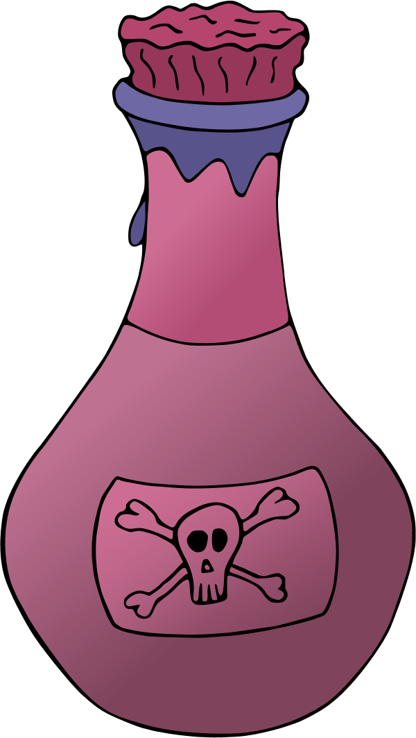 Vector Clip Art - Poison Bottle Clip Art (600x1063), Png Download