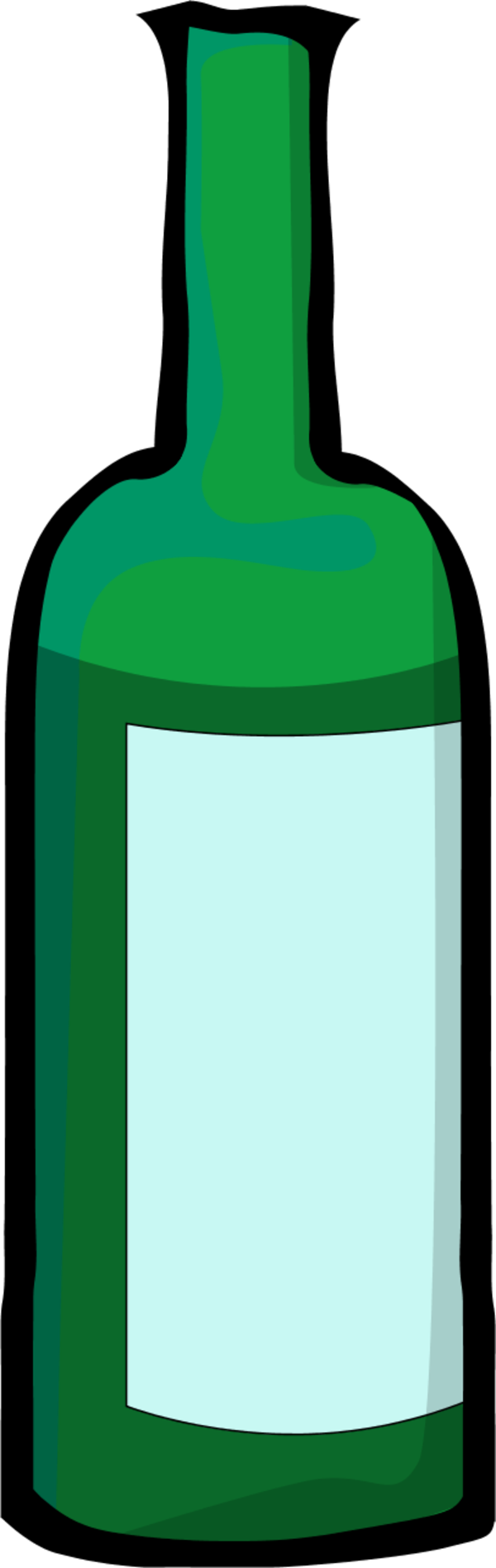 Bottle Clipart Green Bottle - Wine Bottle Clip Art (600x1898), Png Download