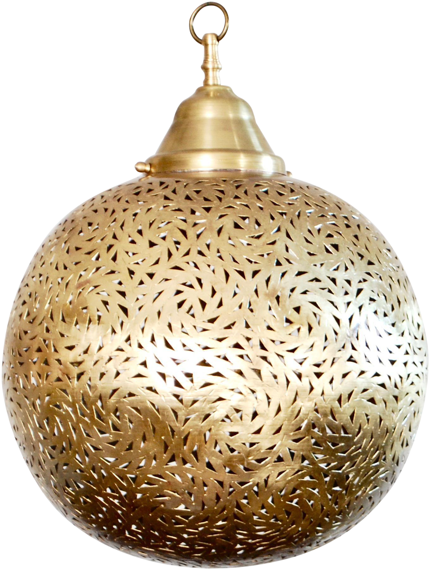 Moroccan Brass Hanging Pendant Lamp - Ceiling Fixture (965x1280), Png Download