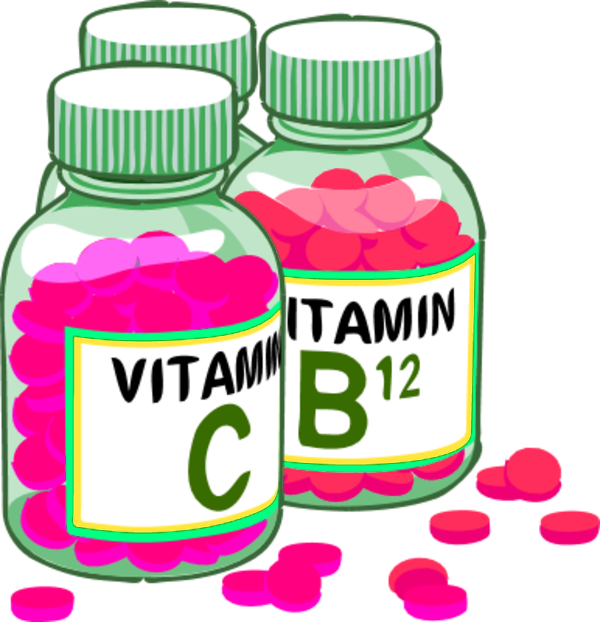 Molecules Clipart Bottle - Vitamin Clipart (600x622), Png Download
