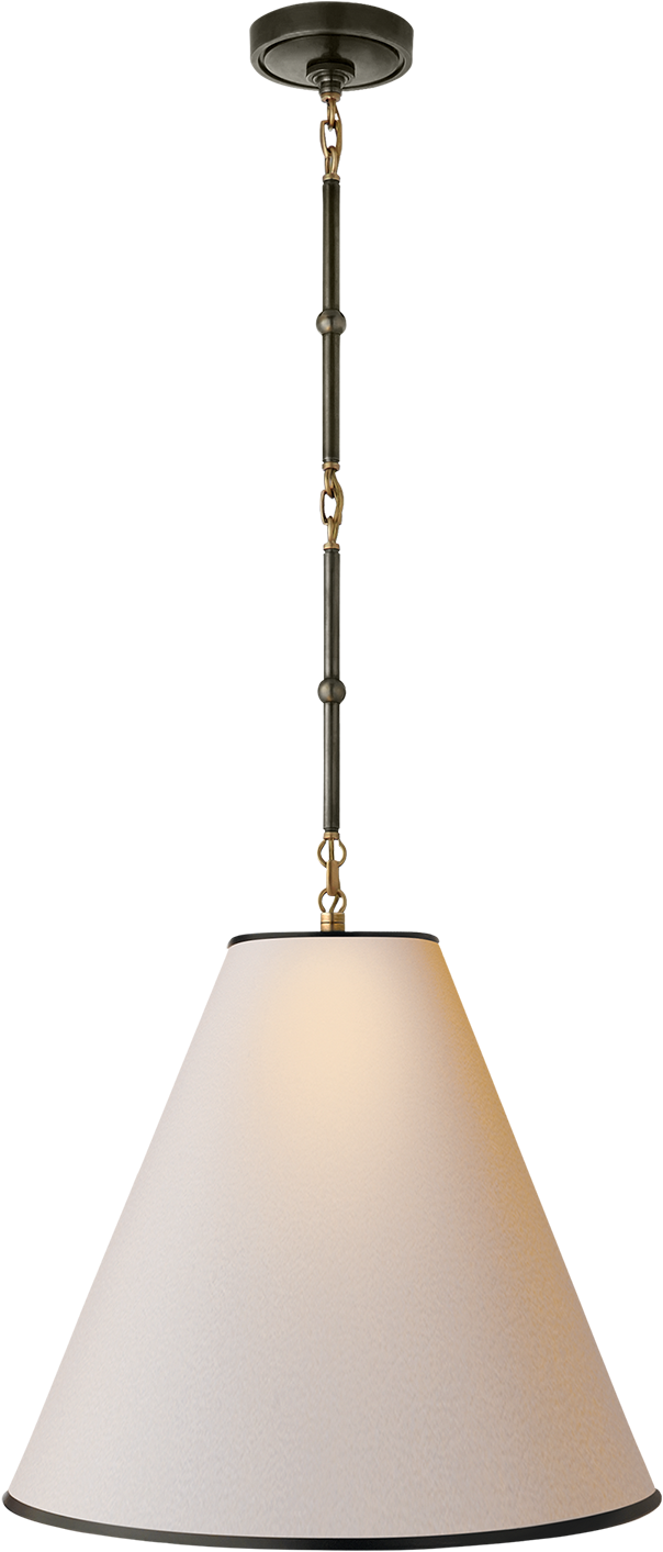 Goodman Medium Hanging Light In Bronze And Hand-rubbed - Lampshade (1440x1440), Png Download