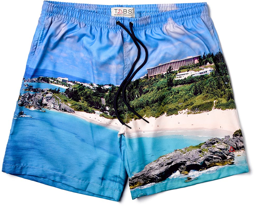 Horseshoe Bay Print - Swim Shorts Png Transparent (1000x1000), Png Download