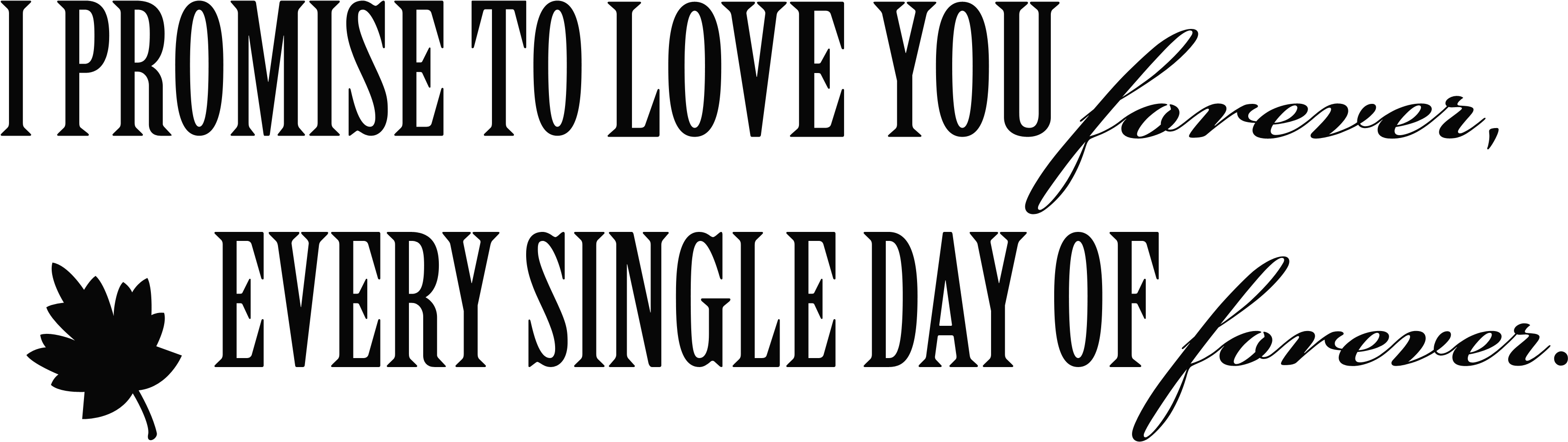 Love You Forever Transparent (3312x936), Png Download