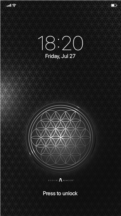 Flower Of Life Silver Lock Screen Wallpaper For Iphone - Mobile Phone (1001x1001), Png Download