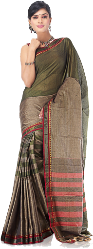 Manufacturers Of High Quality Cotton Sarees - Ilkal Saree (391x543), Png Download