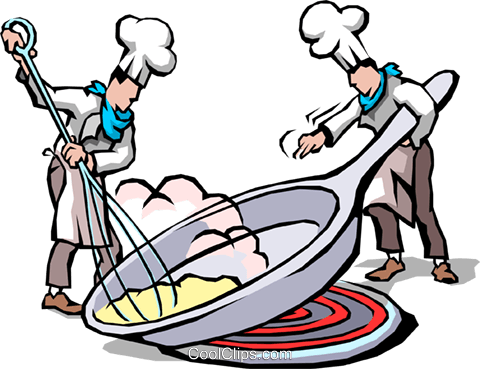 Chefs Cooking Eggs - Cartoon Cooks (480x369), Png Download