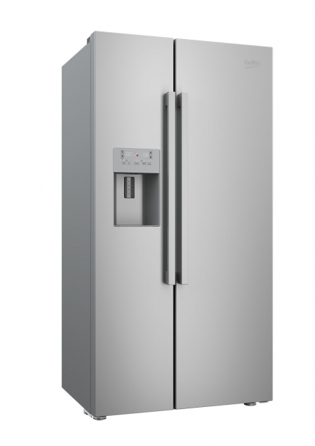 Ecosmart American Style Fridge Freezer With Plumbed - Beko Freestanding American Style Fridge Freezer | Asp341x (650x650), Png Download