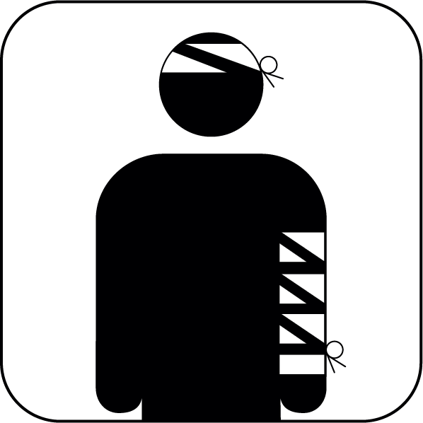 Png B/w - Hospital Dressing Room Symbol (598x598), Png Download