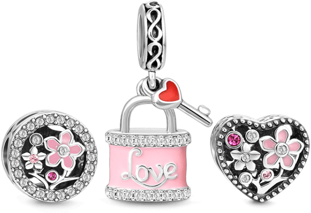 Love You Charm Soufeel Forever Love Charm Set Of 3 (750x750), Png Download