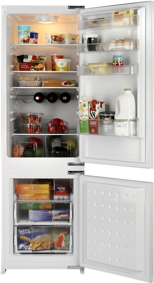 A Energy Efficiency - Hotpoint Lc85f1w Fridge Freezer (675x583), Png Download