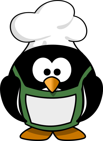 Rectangle Magnet Little Round Penguin Bbq Grill King (432x591), Png Download