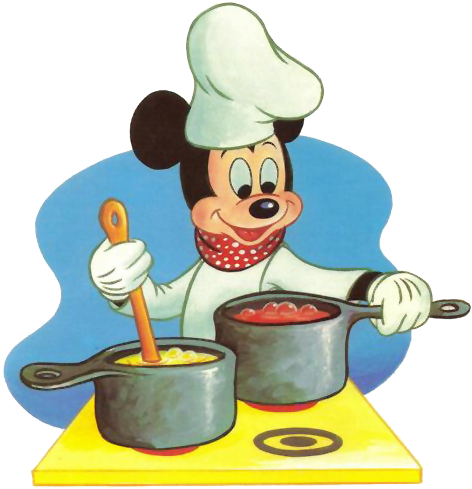 Soup Clipart Chef Mickey - Animated Gif Chef Cook (489x508), Png Download