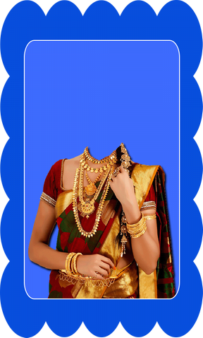 Bridal Saree Insta Photo Maker , Saree Photo Suit Camera - Jewellery (288x480), Png Download