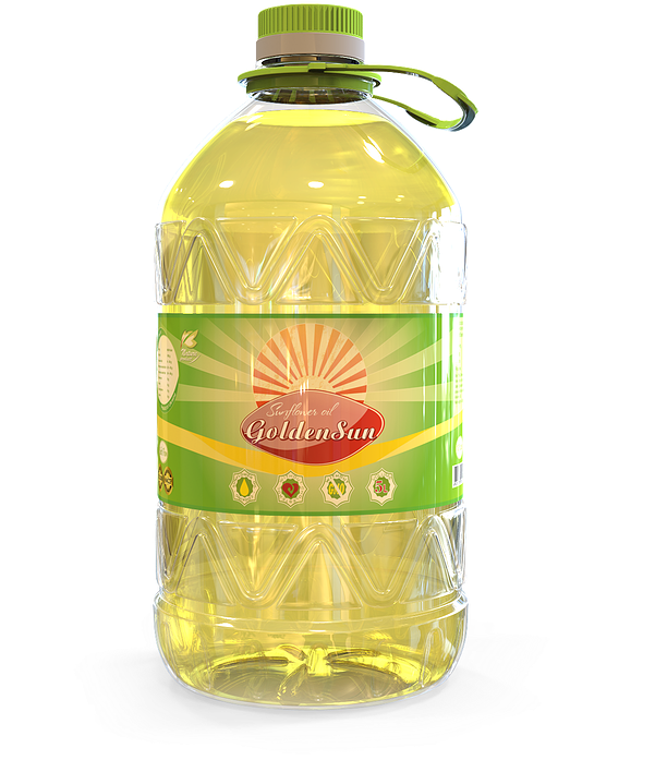 Sunflower Oil Canister Png Image - Sunflower Oil (600x741), Png Download