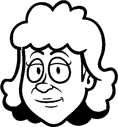 Woman Face Coloring Page - Mujer Para Colorear (600x470), Png Download